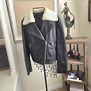 Collection B Women's Black Leather Jacket